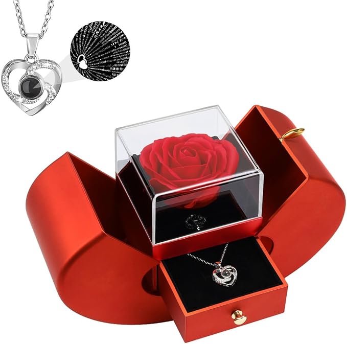 Collier Rose Éternelle Idée cadeau romantique