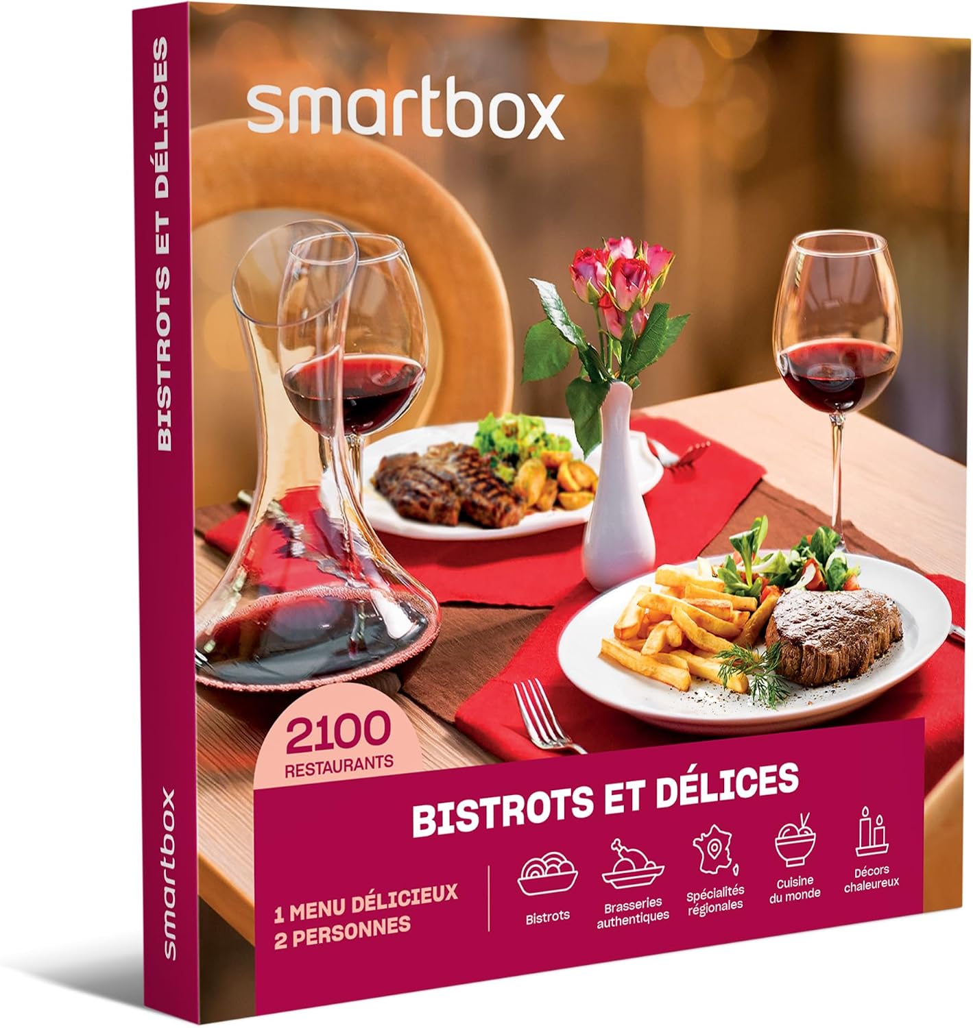 Smartbox Dîner Gourmand Repas pour deux personnes