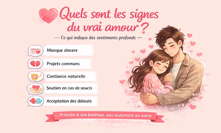 signes du vrai amour
