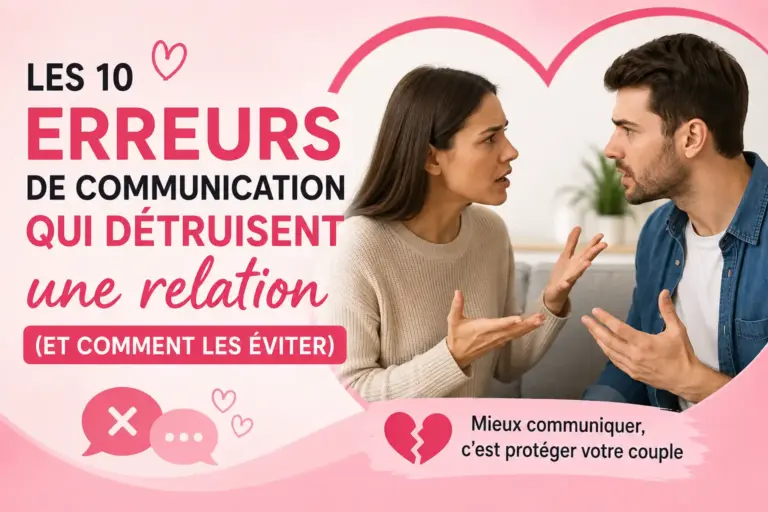 Illustration d'un couple en conflit montrant les erreurs de communication dans une relation.